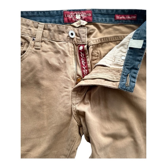 LUCKY BRAND 221 Original Straight Jeans Mens Tan Brown Size 30x32 - Picture 15 of 15